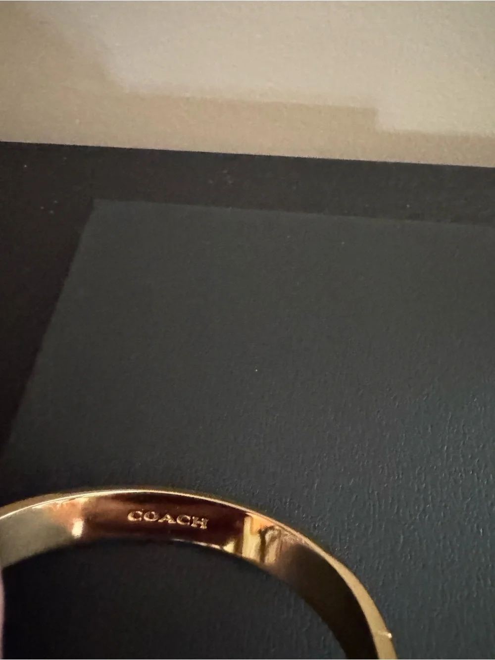 NWT - Coach Signature C Buckle Gold-Tone and Chalk White Bracelet